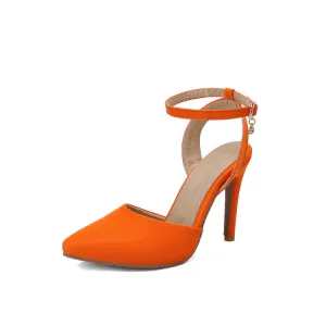 Women's Pointed Toe Ankle Strap Stiletto Heel Sandals