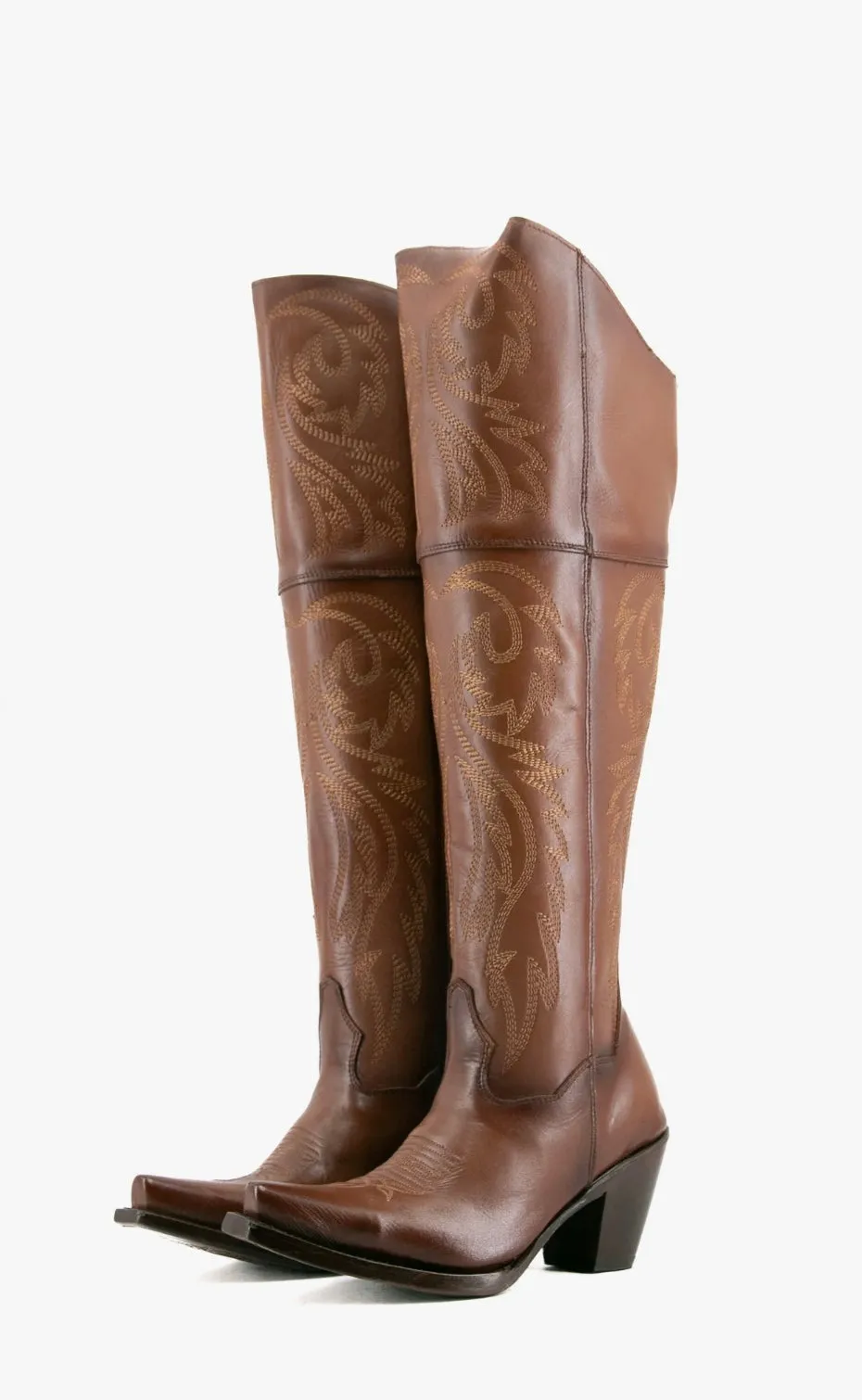 Women’s Rock’Em Blanca J Knee High Snip Toe Boots Napa Miel