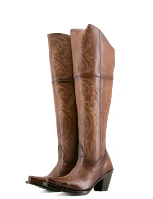 Women’s Rock’Em Blanca J Knee High Snip Toe Boots Napa Miel