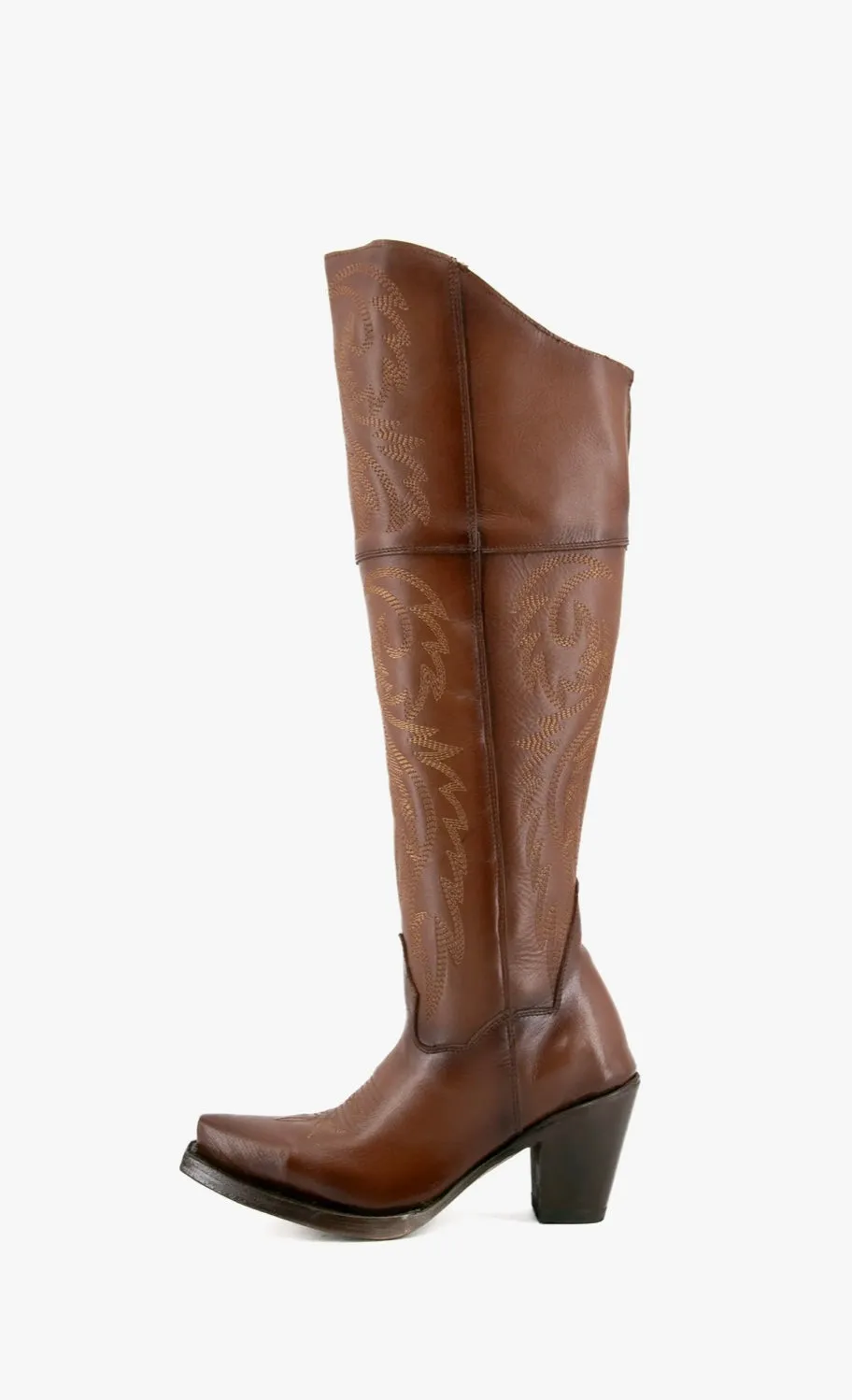 Women’s Rock’Em Blanca J Knee High Snip Toe Boots Napa Miel