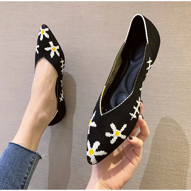 Women's Shoes Pumps Knitting Breathable Flat