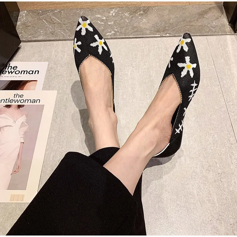 Women's Shoes Pumps Knitting Breathable Flat