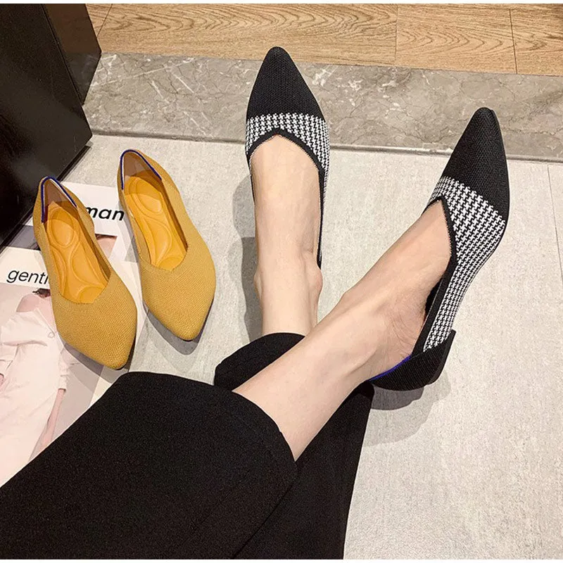 Women's Shoes Pumps Knitting Breathable Flat