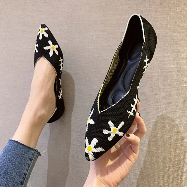 Women's Shoes Pumps Knitting Breathable Flat