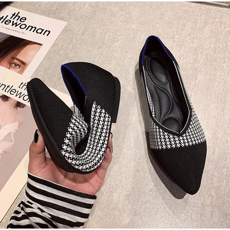 Women's Shoes Pumps Knitting Breathable Flat
