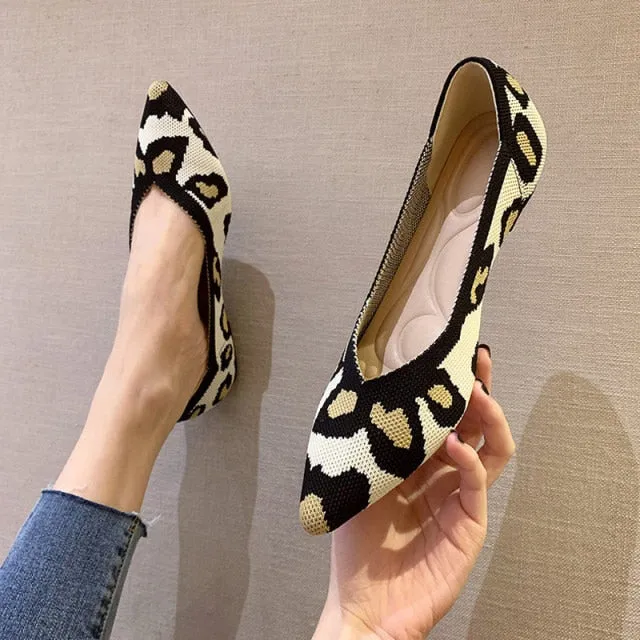 Women's Shoes Pumps Knitting Breathable Flat