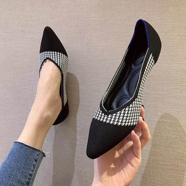 Women's Shoes Pumps Knitting Breathable Flat