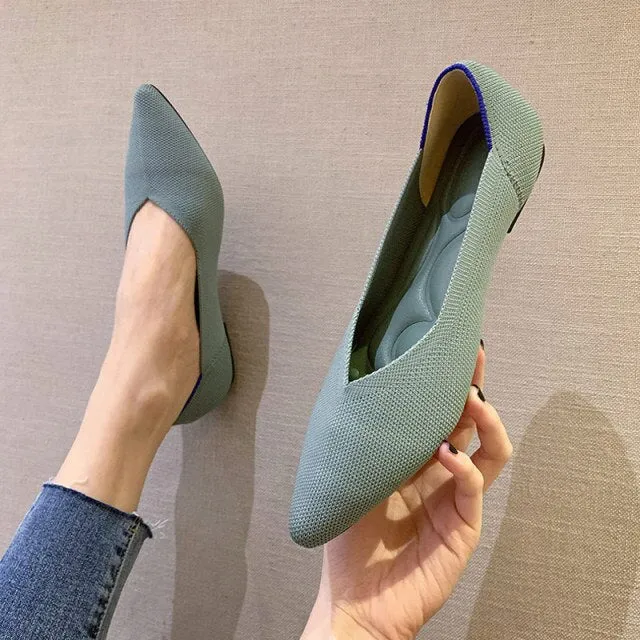 Women's Shoes Pumps Knitting Breathable Flat