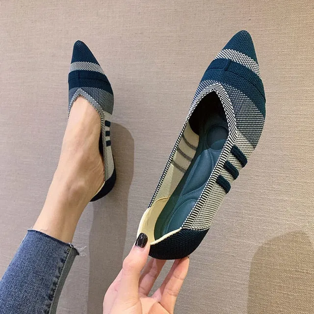 Women's Shoes Pumps Knitting Breathable Flat