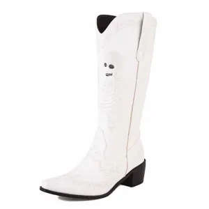 Women's Western Cowboy Boots Pull-on Mid Calf Cowgirl Boot