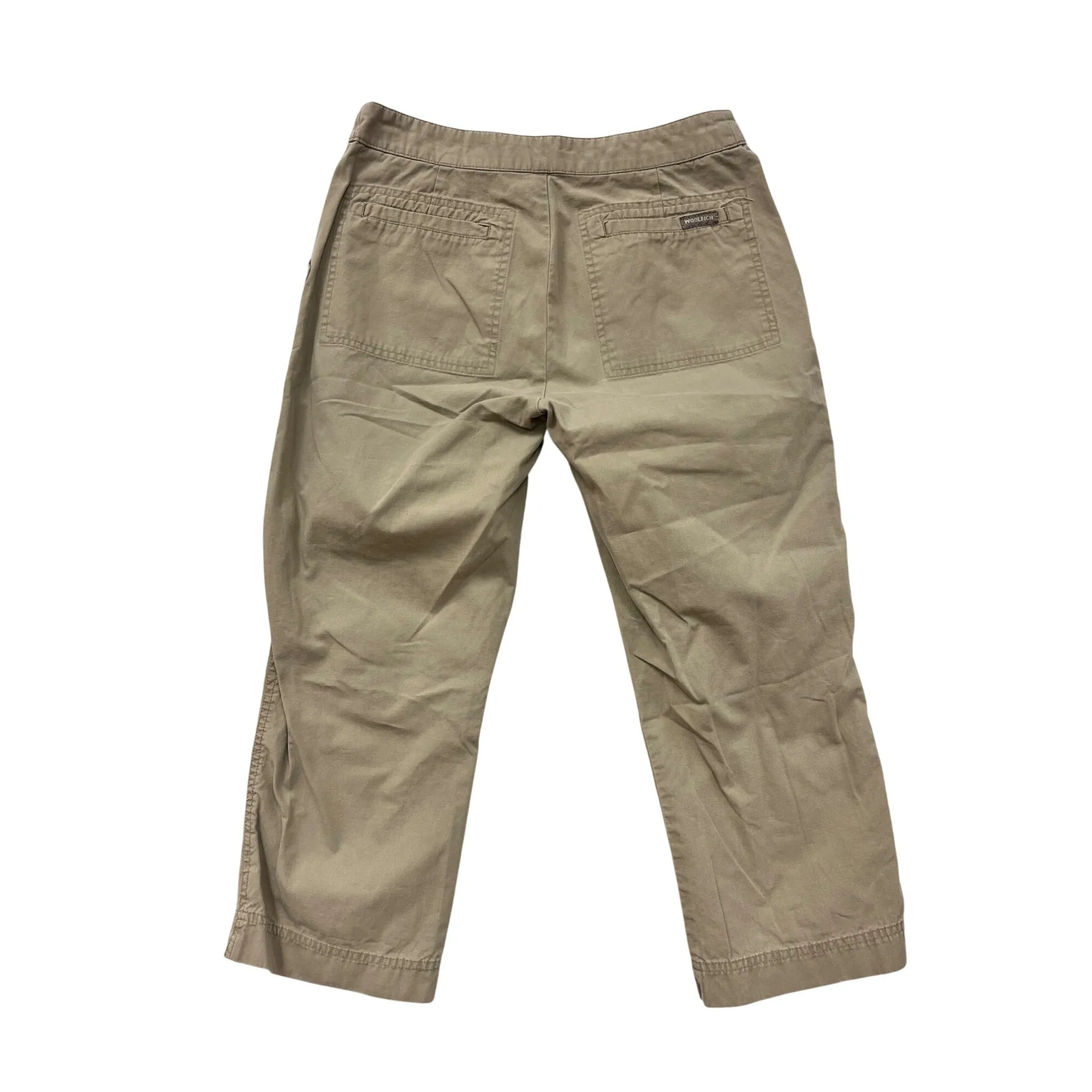 Woolrich Womens Khaki Pants Size 4 Relaxed Fit Casual Style With Pockets #6728