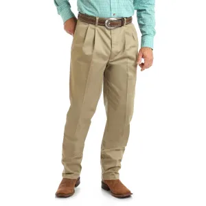 Wrangler Men's Pleated Front Pant - Riata Khaki
