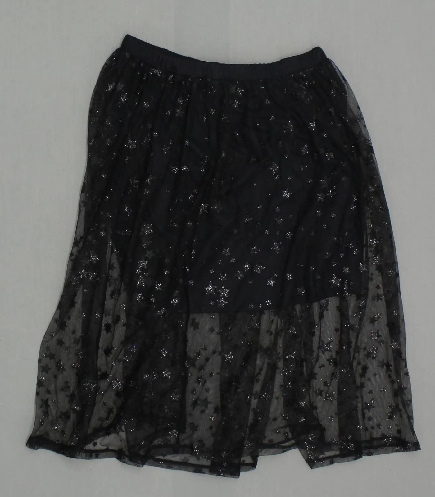 Xhilaration Women's Metallic Star Print Mesh Skirt