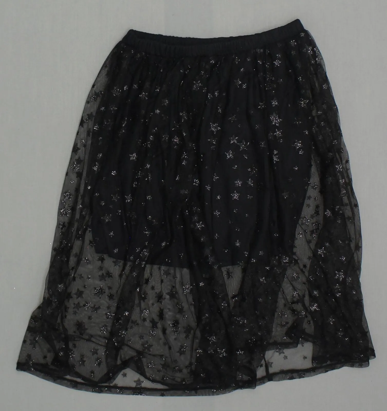 Xhilaration Women's Metallic Star Print Mesh Skirt