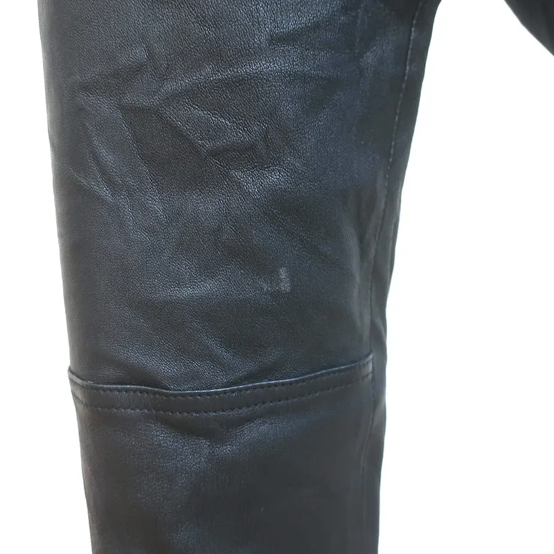 Zadig & Voltaire Phlamo Crinkled Leather Pants Black Size 40