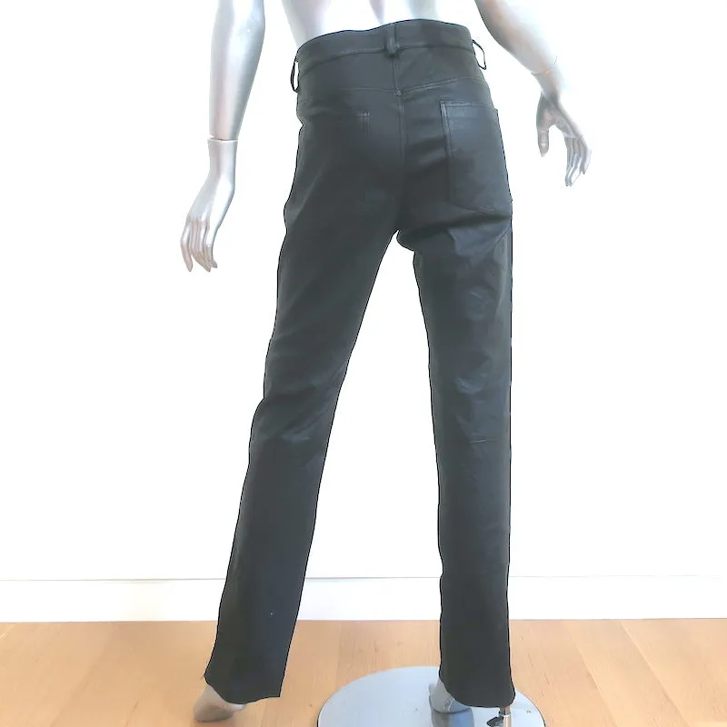 Zadig & Voltaire Phlamo Crinkled Leather Pants Black Size 40