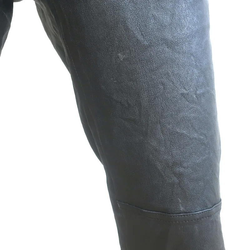 Zadig & Voltaire Phlamo Crinkled Leather Pants Black Size 40