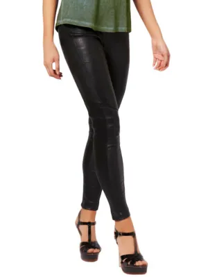 Zipped Ankle Tight Leather Pants
